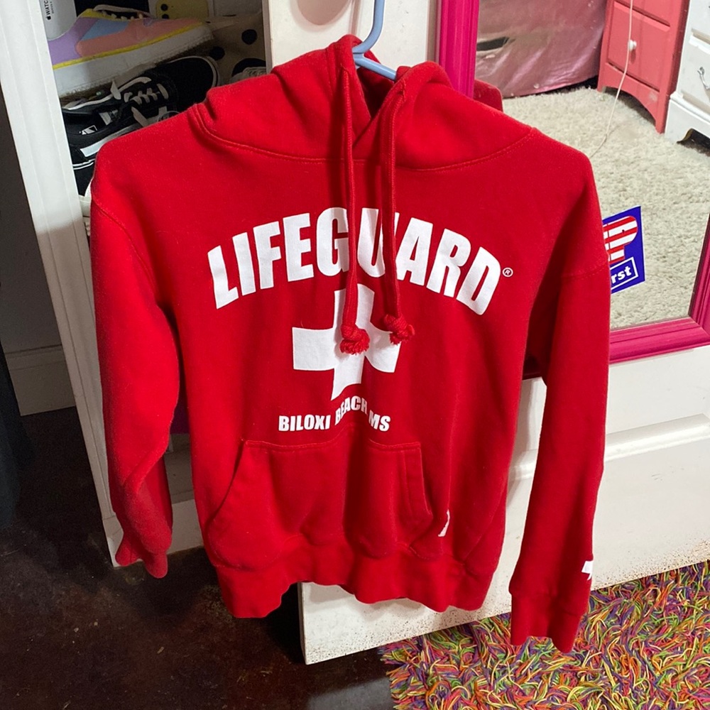 Red Lifeguard hoodie